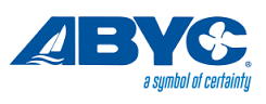 ABYC logo with boat and propeller graphic, tagline "a symbol of certainty".