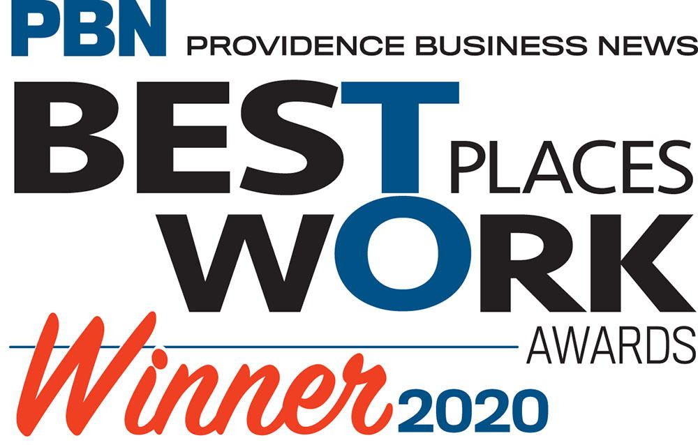 Providence Business News Best Places to Work 2020 Winner Award logo.