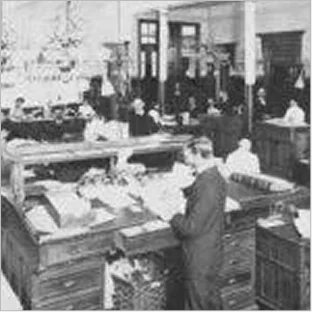 Late 19th-century Rhode Island insurance office, showcasing early agency operations by Starkweather and Shepley.