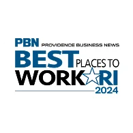 PBN Best Places to Work RI 2024 award badge, highlighting top Rhode Island workplaces.