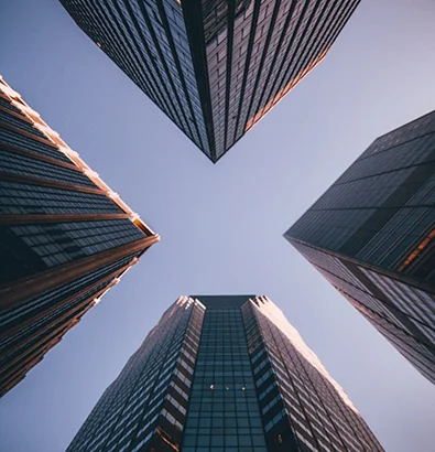 Skyscrapers illustrating Starkweather & Shepley's expertise in professional surety bond services for construction.
