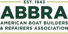ABBRA logo, American Boat Builders & Repairers Association, established 1943, related to marine risk solutions.